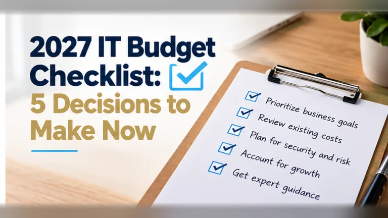 It budget checklist